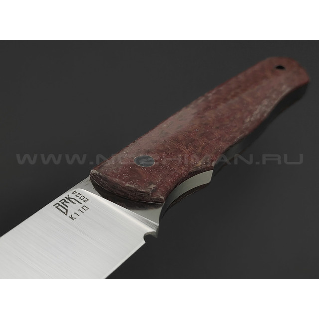BRK нож Крепкий Фин BX0241 сталь K110 satin, рукоять Micarta jute bordo