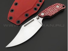 Barmaley Knives нож Naga ll XL сталь VG-10, вогнутые спуски, рукоять Micarta jute red