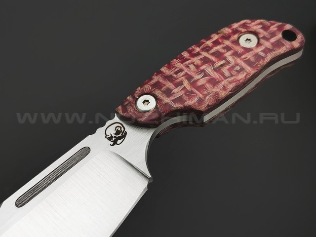 Barmaley Knives нож Naga ll XL сталь VG-10, вогнутые спуски, рукоять Micarta jute red