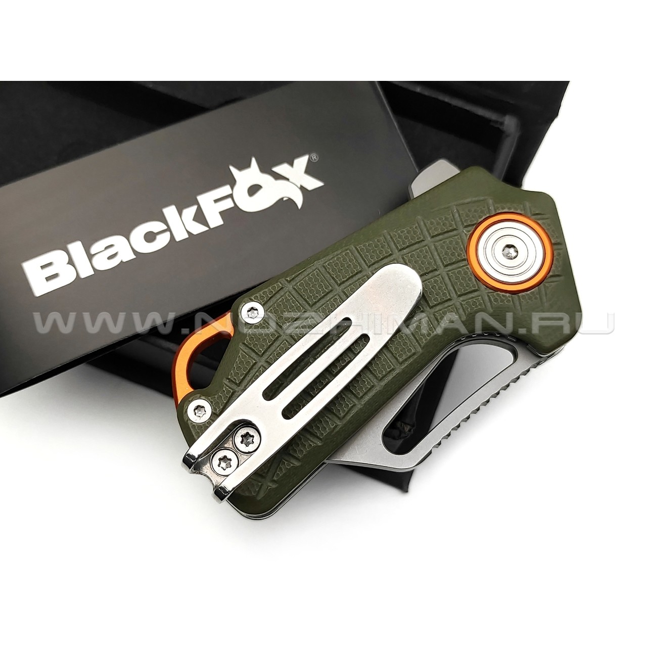 Нож BlacFox Puck BF-761 OD сталь D2, рукоять G10 OD green