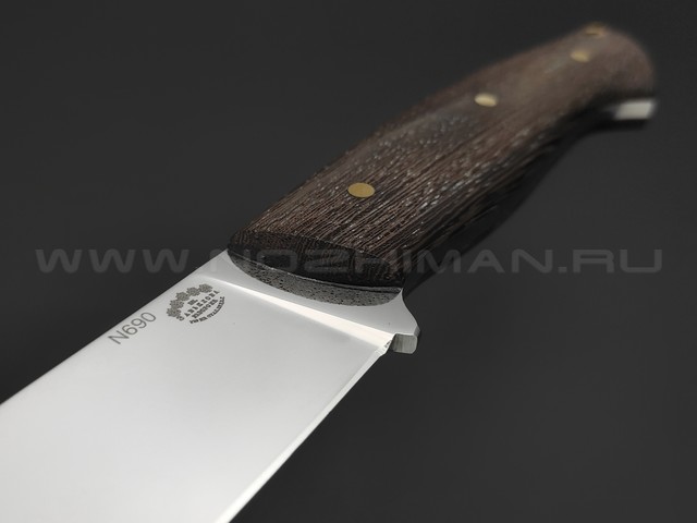 Товарищество Завьялова нож Граф Шереметьев сталь N690, рукоять Дерево венге