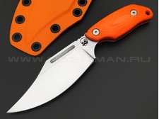 Barmaley Knives нож Naga ll XL сталь VG-10, вогнутые спуски, рукоять Micarta safety orange