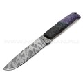 Волчий Век нож Wolfkniven Custom сталь 95Х18 WA Camo, обух 6.2 мм, рукоять G10 black & purple, пины карбон Волчий Век нож Wolfkniven Custom сталь 95Х18 WA Camo, обух 6.2 мм, рукоять G10 black & purple, пины карбон