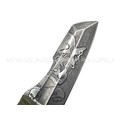Волчий Век нож Карачун Orc Edition сталь 95Х18 WA Худ.травление, рукоять G10 black & green, пины карбон Волчий Век нож Карачун Orc Edition сталь 95Х18 WA Худ.травление, рукоять G10 black & green, пины карбон