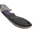 Волчий Век нож Кондрат 12 Custom сталь 95Х18 WA Camo, обух 6.1 мм, рукоять G10 black & purple, пины карбон Волчий Век нож Кондрат 12 Custom сталь 95Х18 WA Camo, обух 6.1 мм, рукоять G10 black & purple, пины карбон