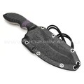 Волчий Век нож Кондрат 12 Custom сталь 95Х18 WA Camo, обух 6.1 мм, рукоять G10 black & purple, пины карбон Волчий Век нож Кондрат 12 Custom сталь 95Х18 WA Camo, обух 6.1 мм, рукоять G10 black & purple, пины карбон