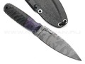 Волчий Век нож Стрела Custom сталь 95Х18 WA Camo, обух 6.2 мм, рукоять G10 black & purple, пины карбон