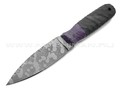 Волчий Век нож Стрела Custom сталь 95Х18 WA Camo, обух 6.2 мм, рукоять G10 black & purple, пины карбон