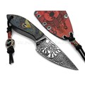 Волчий Век нож Масичка Brutal Custom сталь D2 WA Худ.травление, обух 16.2 мм, рукоять Карбоновая мозайка