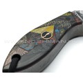 Волчий Век нож Масичка Brutal Custom сталь D2 WA Худ.травление, обух 16.2 мм, рукоять Карбоновая мозайка