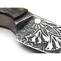 Волчий Век нож Масичка Brutal Custom сталь D2 WA Худ.травление, обух 16.2 мм, рукоять Карбоновая мозайка