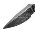 Волчий Век нож Масичка Brutal Custom сталь D2 WA Худ.травление, обух 16.2 мм, рукоять Карбоновая мозайка