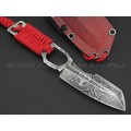 Волчий Век нож Карачун Light Edition сталь N690 WA худ.травление, рукоять Paracord red Волчий Век нож Карачун Light Edition сталь N690 WA худ.травление, рукоять Paracord red