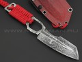 Волчий Век нож Карачун Light Edition сталь N690 WA худ.травление, рукоять Paracord red