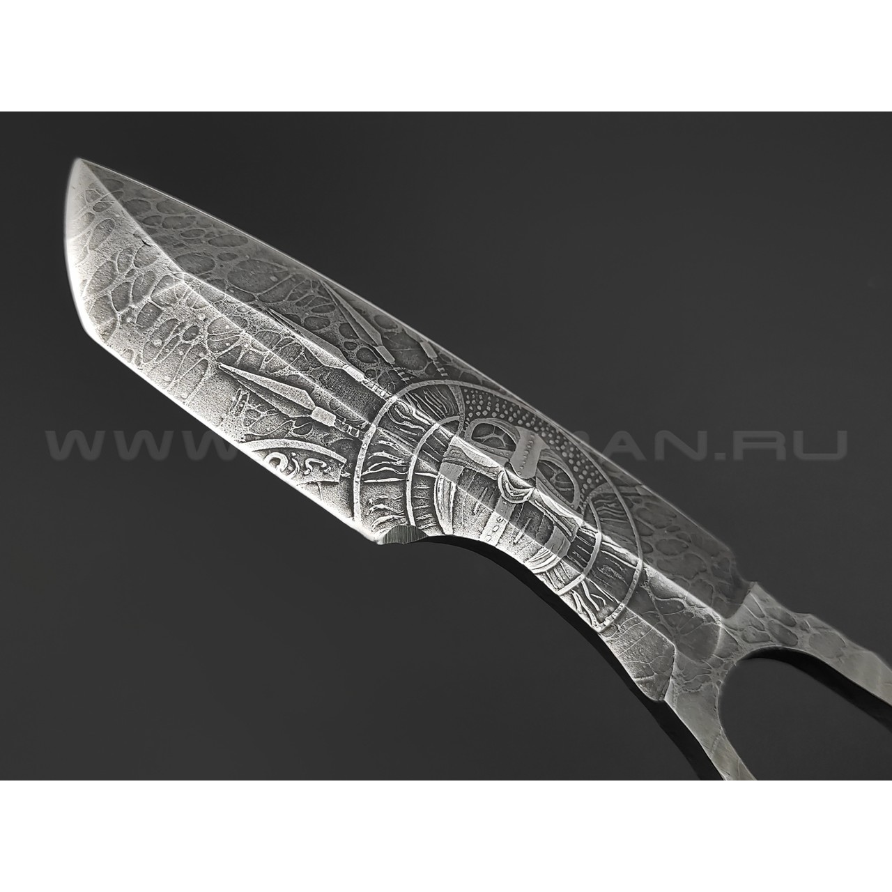 Волчий Век нож Карачун Light Edition сталь N690 WA худ.травление, рукоять Paracord red