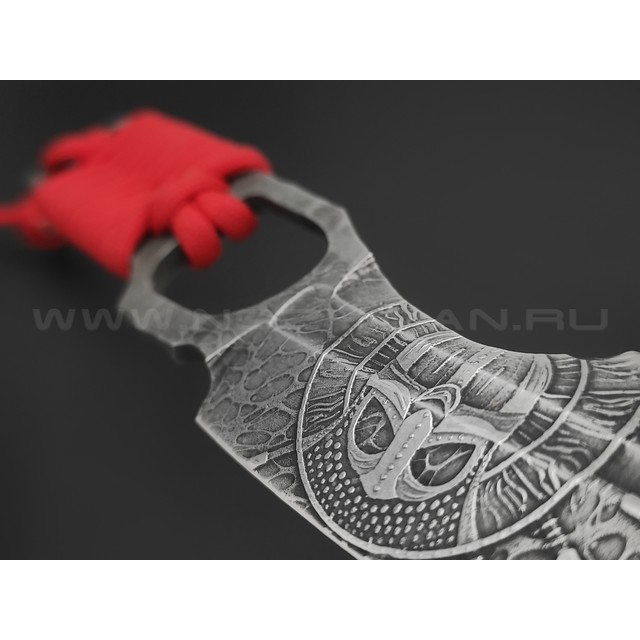 Волчий Век нож Карачун Light Edition сталь N690 WA худ.травление, рукоять Paracord red