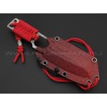 Волчий Век нож Карачун Light Edition сталь N690 WA худ.травление, рукоять Paracord red Волчий Век нож Карачун Light Edition сталь N690 WA худ.травление, рукоять Paracord red
