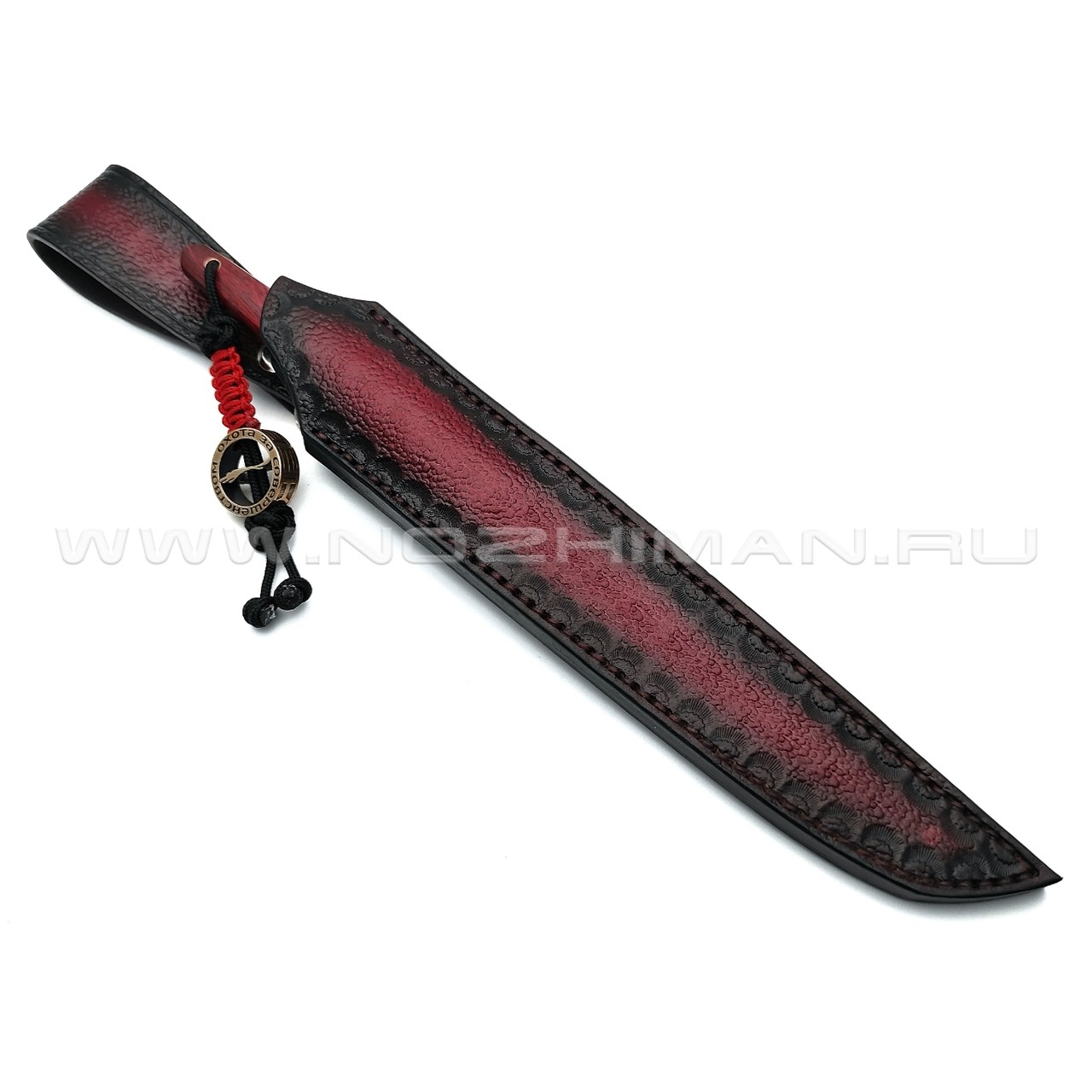 Волчий Век нож Тезис Custom сталь S125V WA Худ.травление, рукоять Стаб. клён, бивень мамонта, латунь, G10