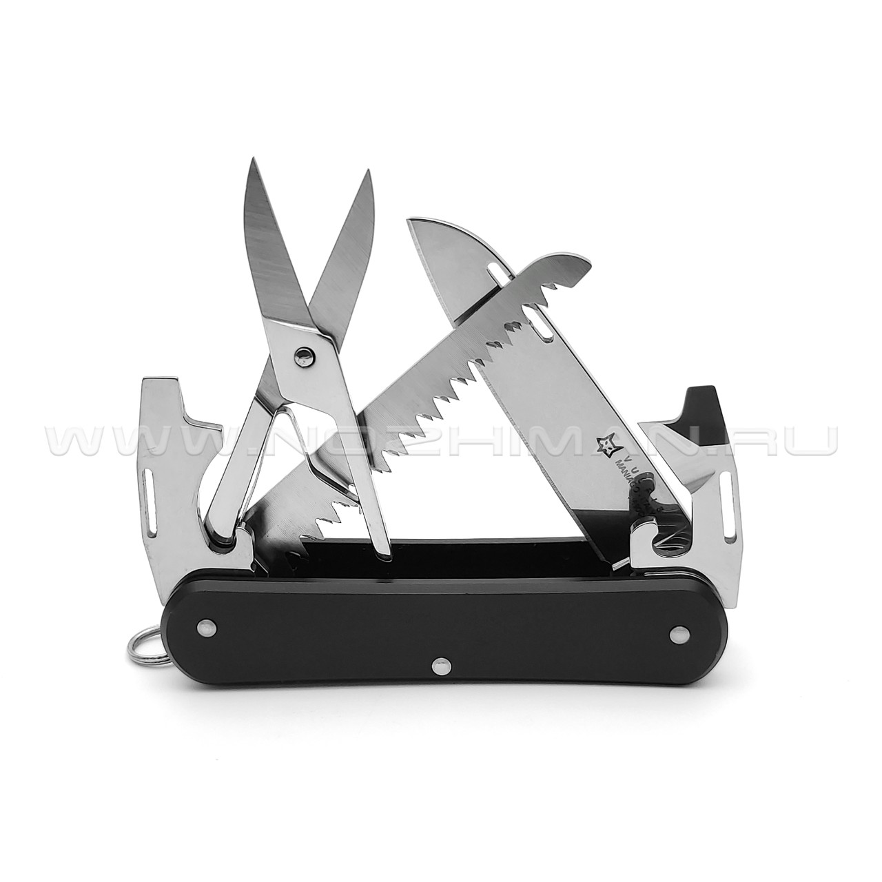 Многофункциональный нож Fox Vulpis FX-VP130-SF5 BK сталь N690, рукоять Aluminum Black