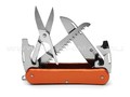 Многофункциональный нож Fox Vulpis FX-VP130-SF5 OR сталь N690, рукоять Aluminum Orange