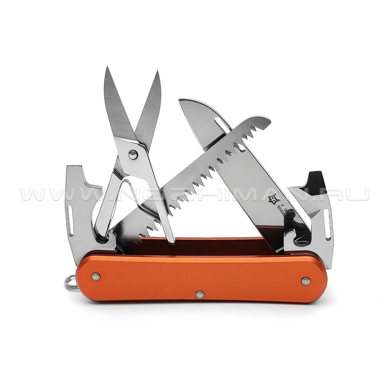 Многофункциональный нож Fox Vulpis FX-VP130-SF5 OR сталь N690, рукоять Aluminum Orange