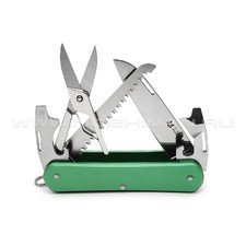 Многофункциональный нож Fox Vulpis FX-VP130-SF5 OD сталь N690, рукоять Aluminum Green