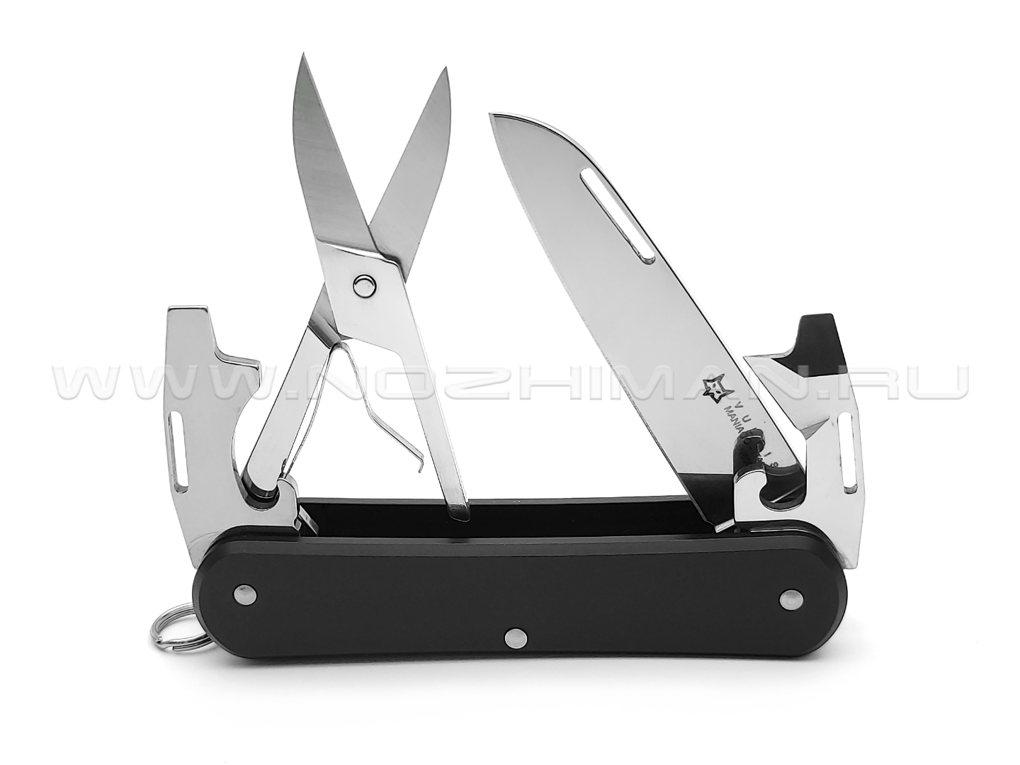 Многофункциональный нож Fox Vulpis FX-VP130-F4 BK сталь N690, рукоять Aluminum Black