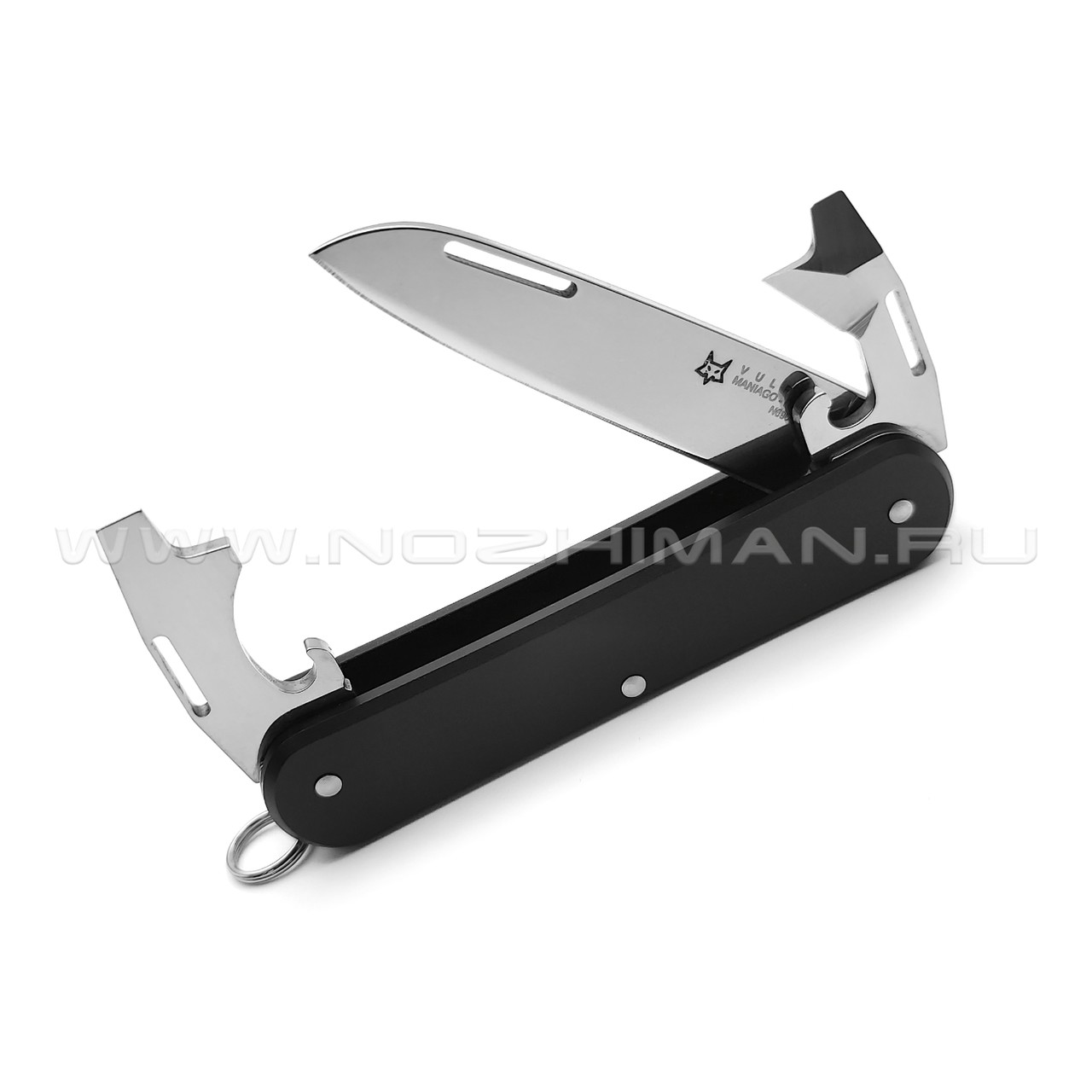 Многофункциональный нож Fox Vulpis FX-VP130-3 BK сталь N690, рукоять Aluminum Black