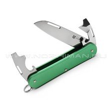 Многофункциональный нож Fox Vulpis FX-VP130-3 OD сталь N690, рукоять Aluminum Green