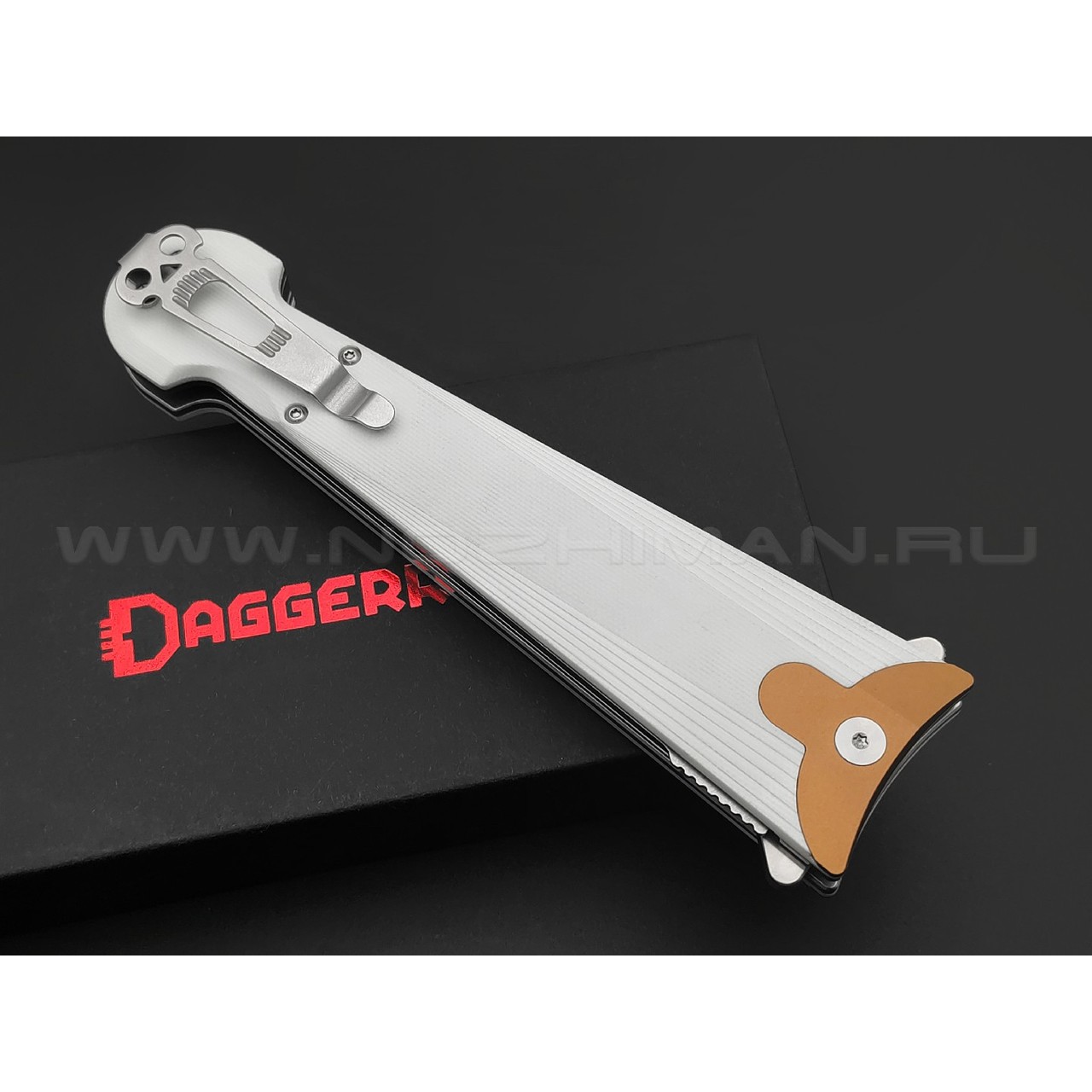 Daggerr нож Cinquedea сталь VG-10 satin, рукоять G10 white