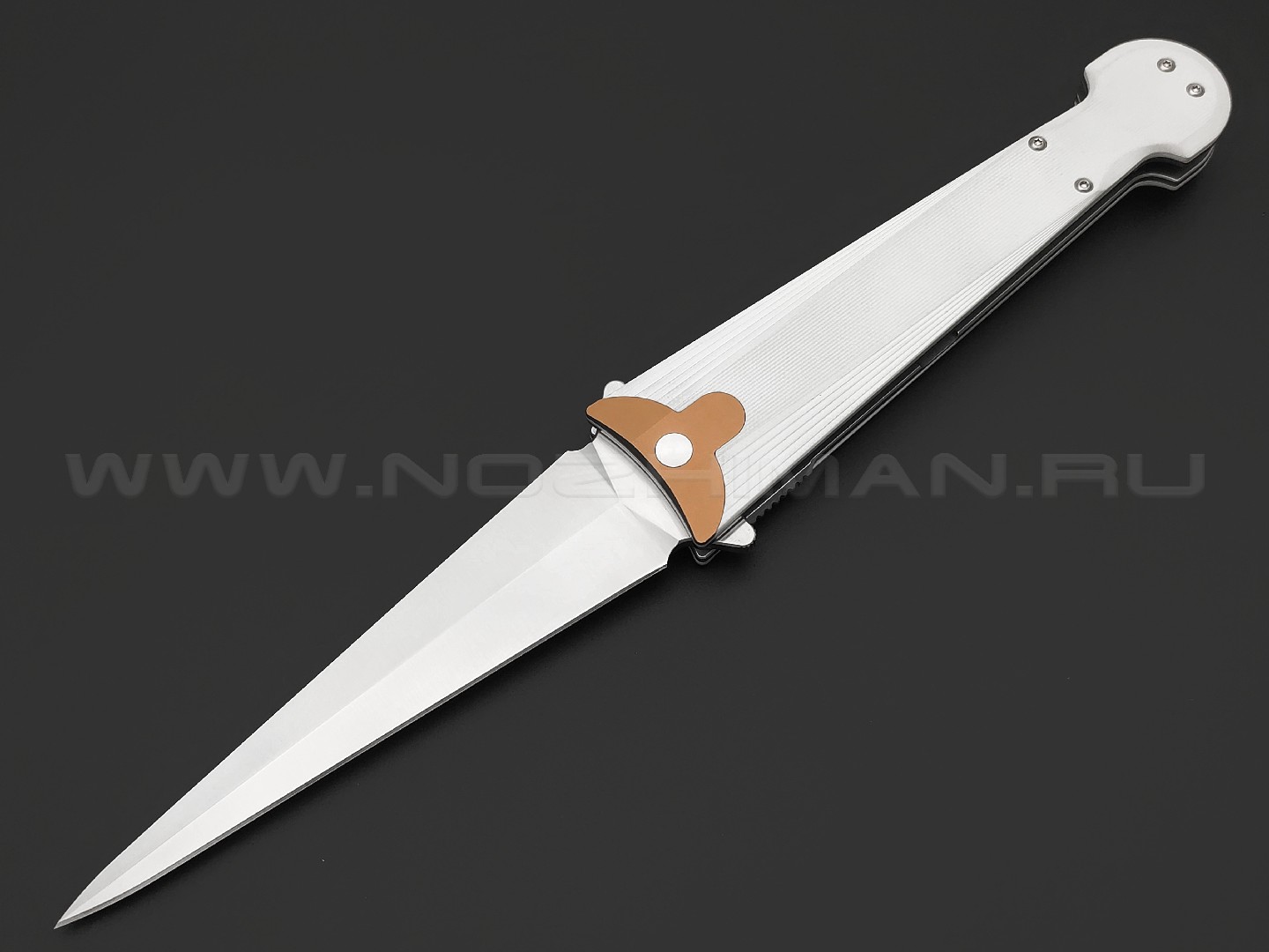 Daggerr нож Cinquedea сталь VG-10 satin, рукоять G10 white