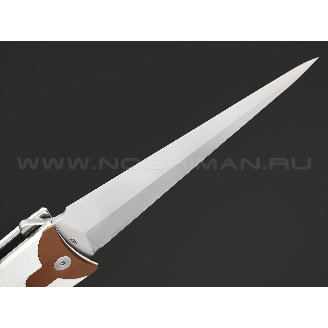 Daggerr нож Cinquedea сталь VG-10 satin, рукоять G10 white
