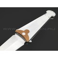 Daggerr нож Cinquedea сталь VG-10 satin, рукоять G10 white