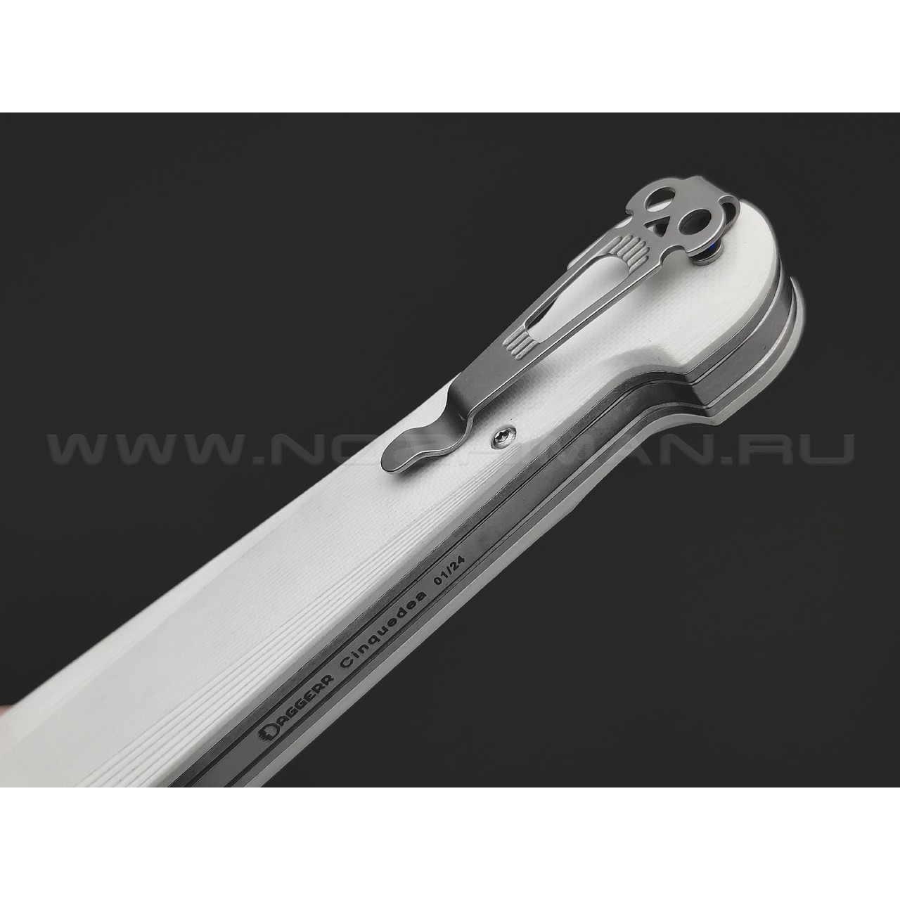 Daggerr нож Cinquedea сталь VG-10 satin, рукоять G10 white