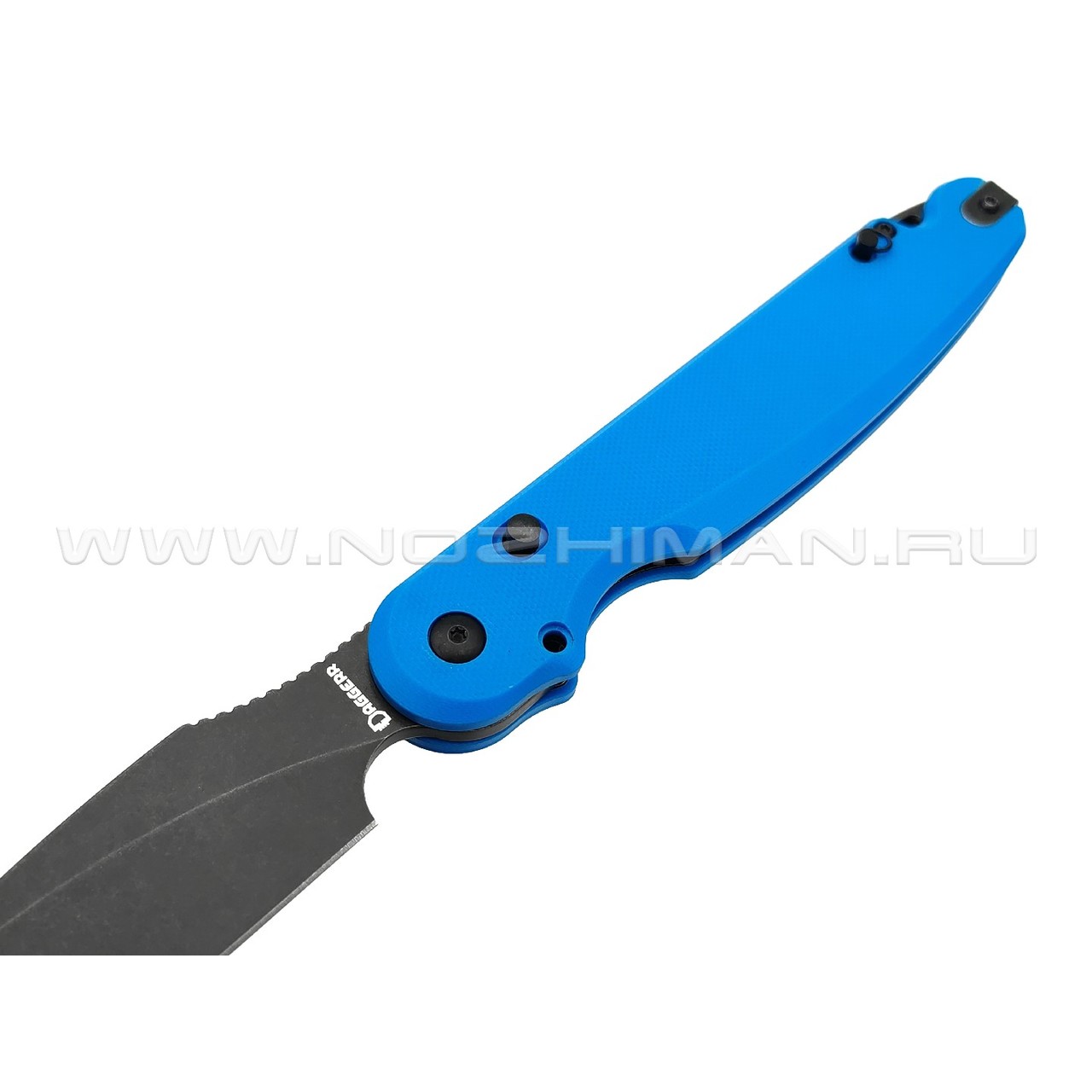 Daggerr нож Parrot Blue BW 3.0 сталь D2 блэквош, рукоять G10 blue