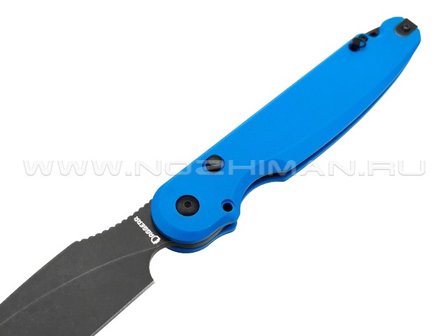 Daggerr нож Parrot Blue BW 3.0 сталь D2 blackwash, рукоять G10 blue