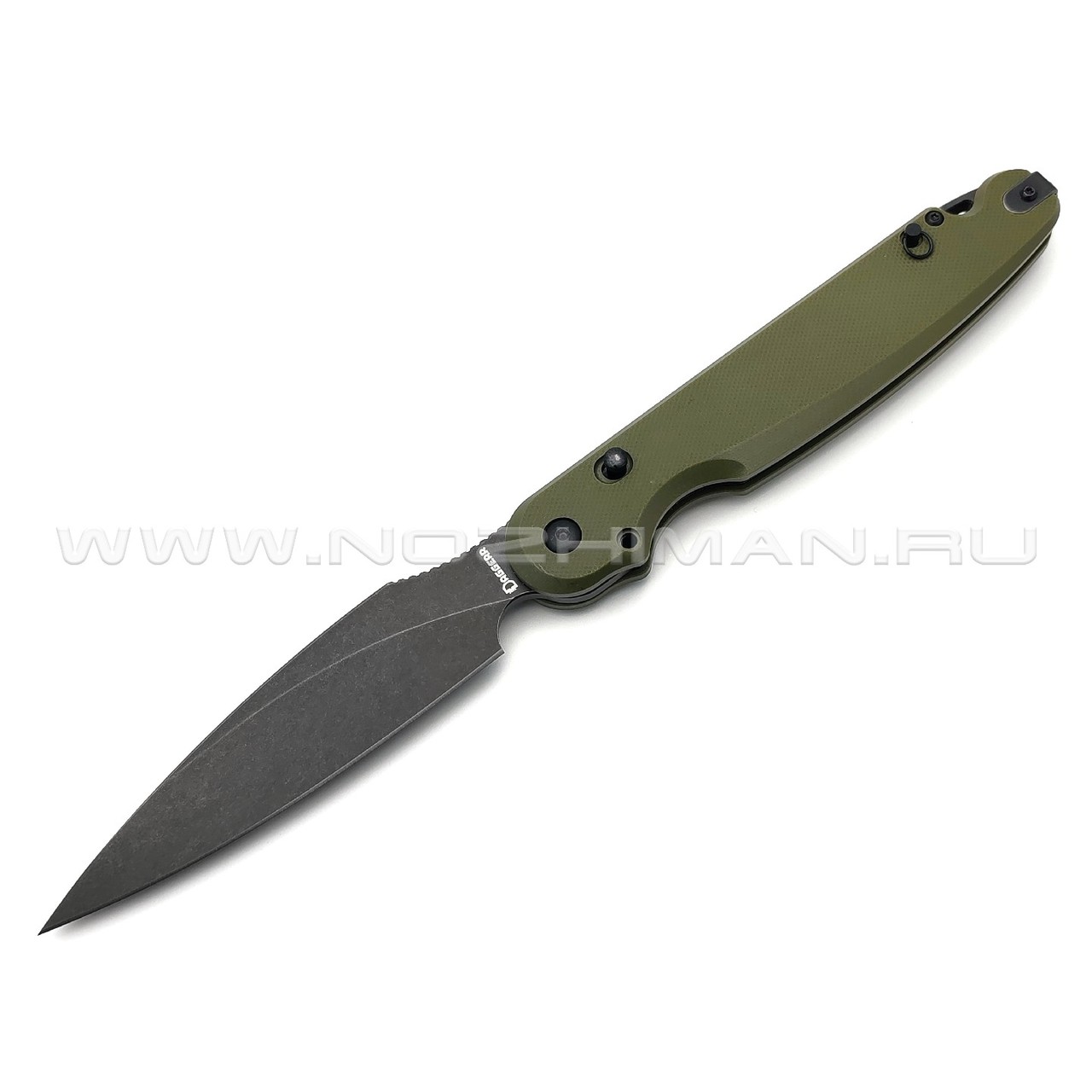 Daggerr нож Parrot Green BW 3.0 сталь D2 блэквош, рукоять G10 olive