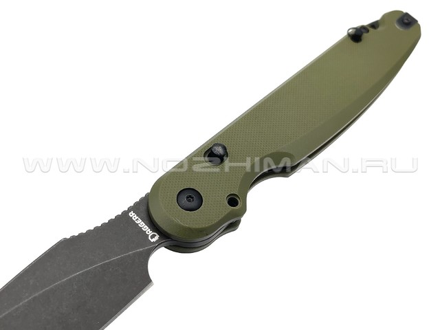 Daggerr нож Parrot Green BW 3.0 сталь D2 blackwash, рукоять G10 olive