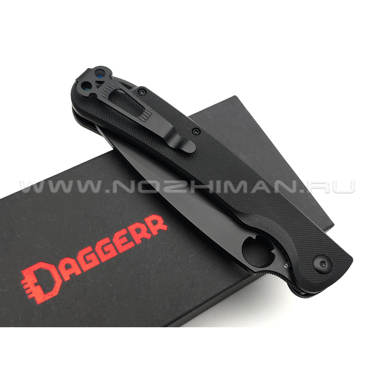 Daggerr нож Sting XL All Black сталь D2 DLC, рукоять G10 black