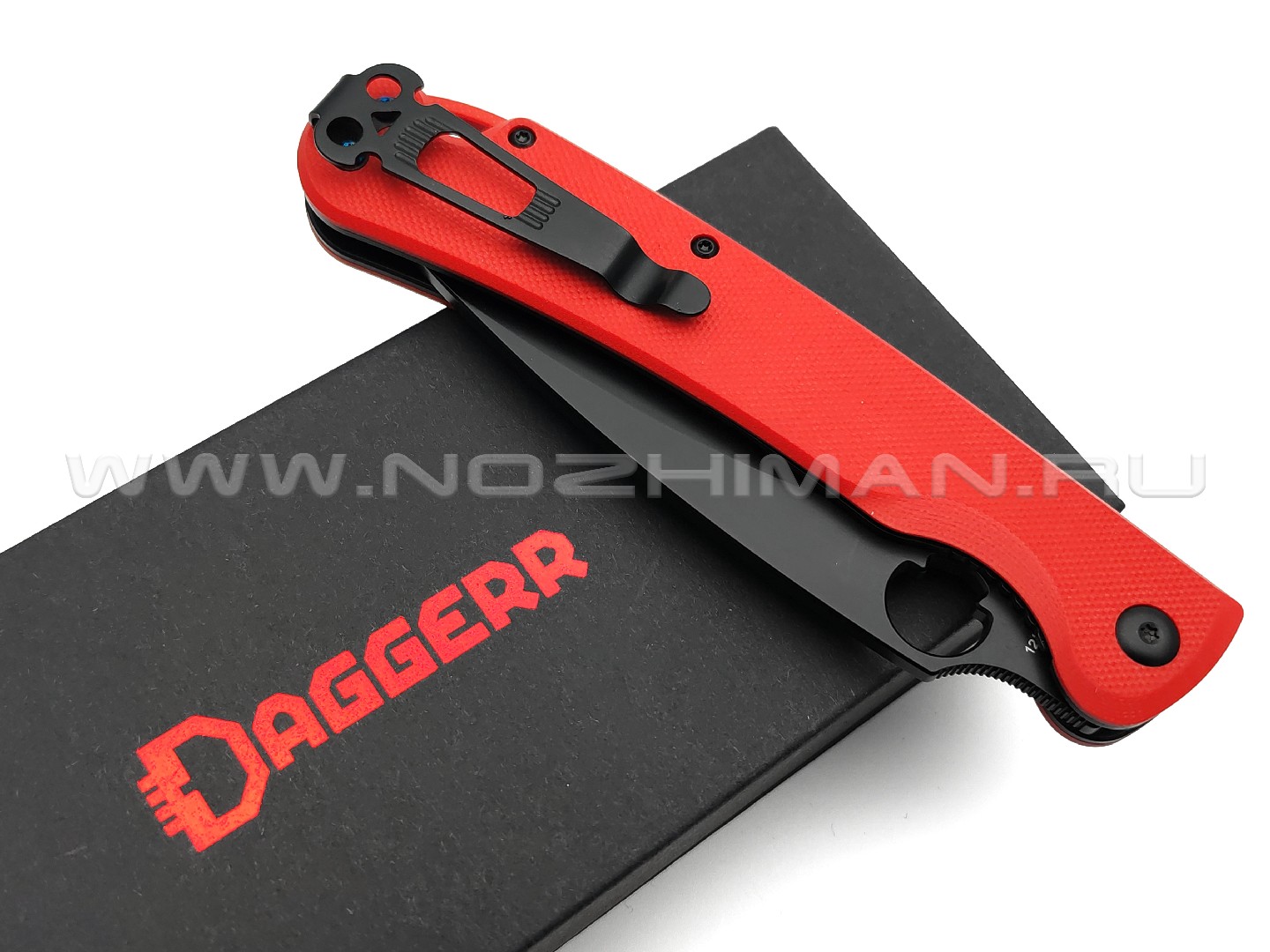 Daggerr нож Sting XL Red сталь D2 DLC, рукоять G10 red