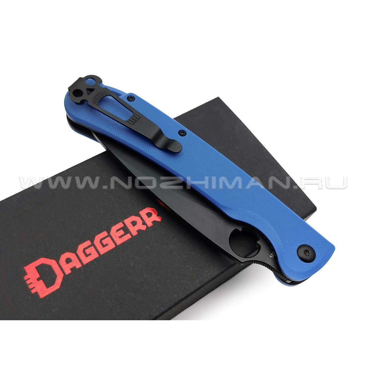 Daggerr нож Sting XL Blue сталь D2 DLC, рукоять G10 blue