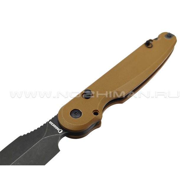 Daggerr нож Parrot Nestor Coyote сталь D2 блэквош, рукоять G10 brown