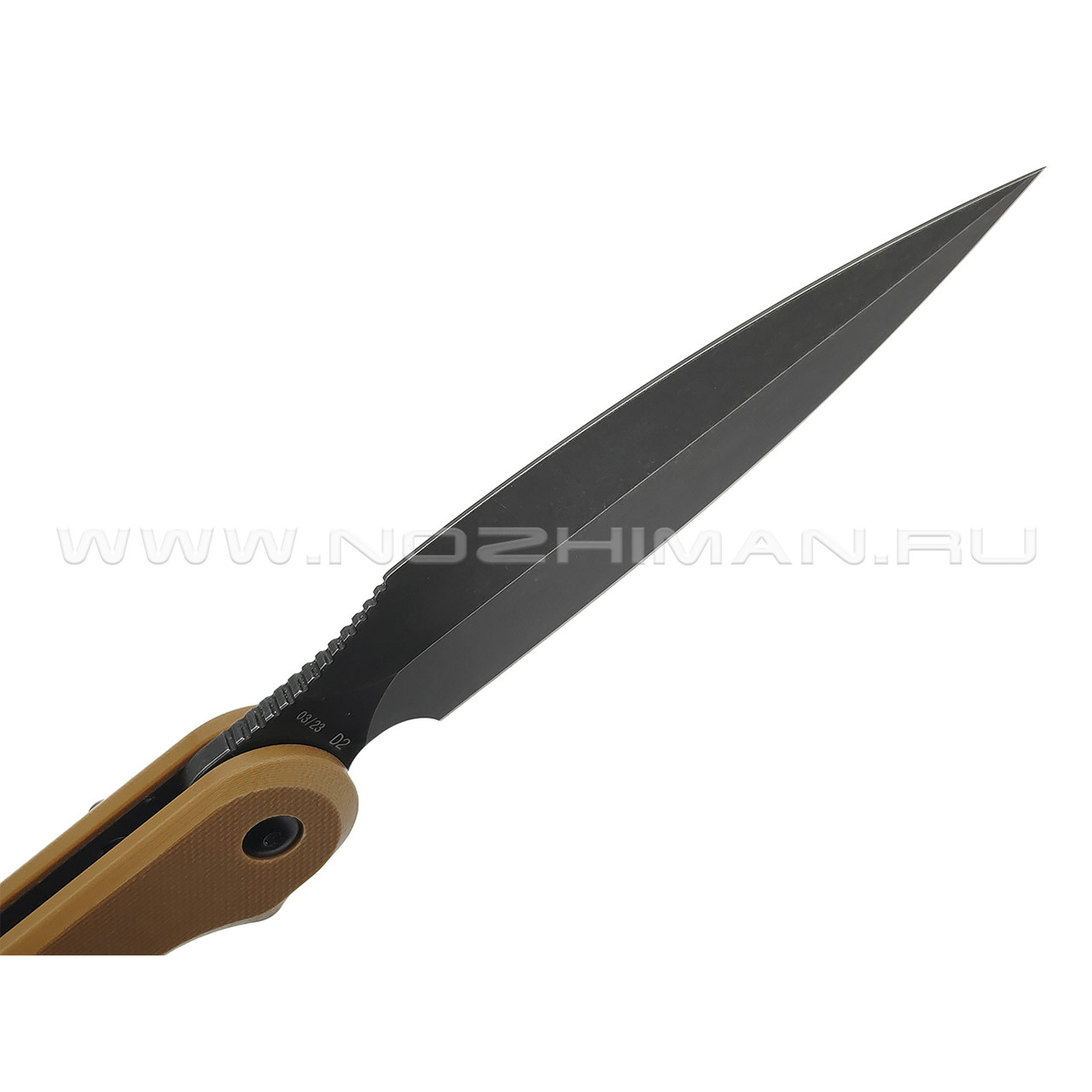 Daggerr нож Parrot Nestor Coyote сталь D2 блэквош, рукоять G10 brown