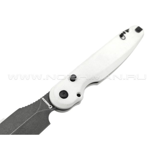 Daggerr нож Parrot Nestor Stormtrooper сталь D2 блэквош, рукоять G10 white