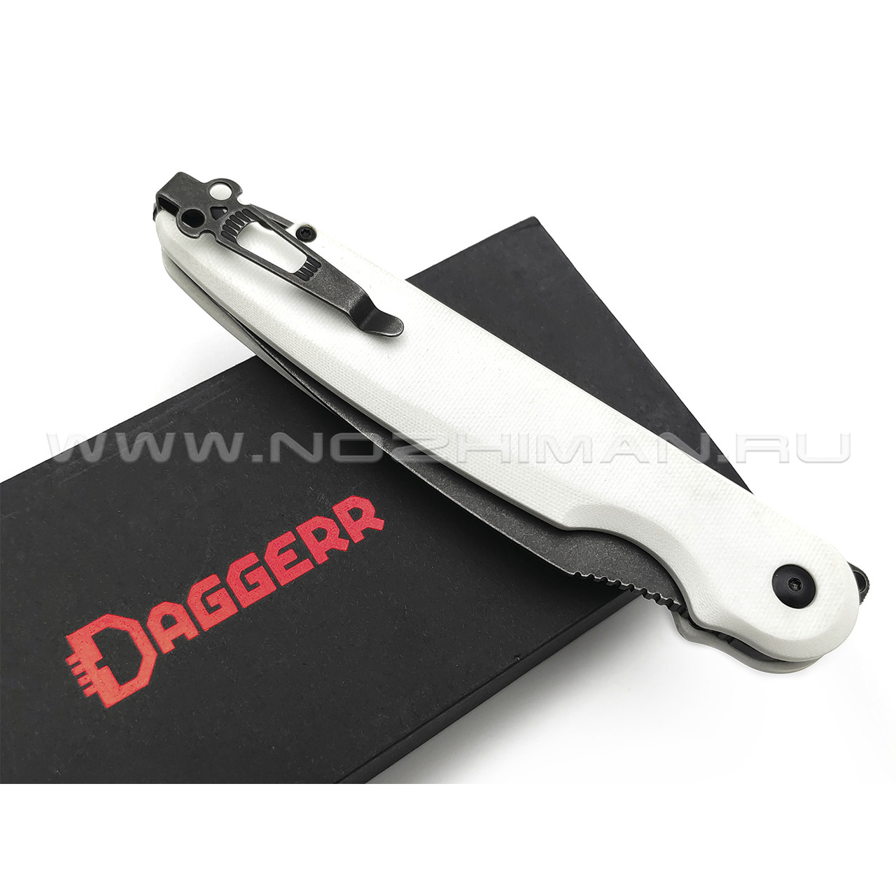 Daggerr нож Parrot Stormtrooper 3.0 сталь D2 блэквош, рукоять G10 white