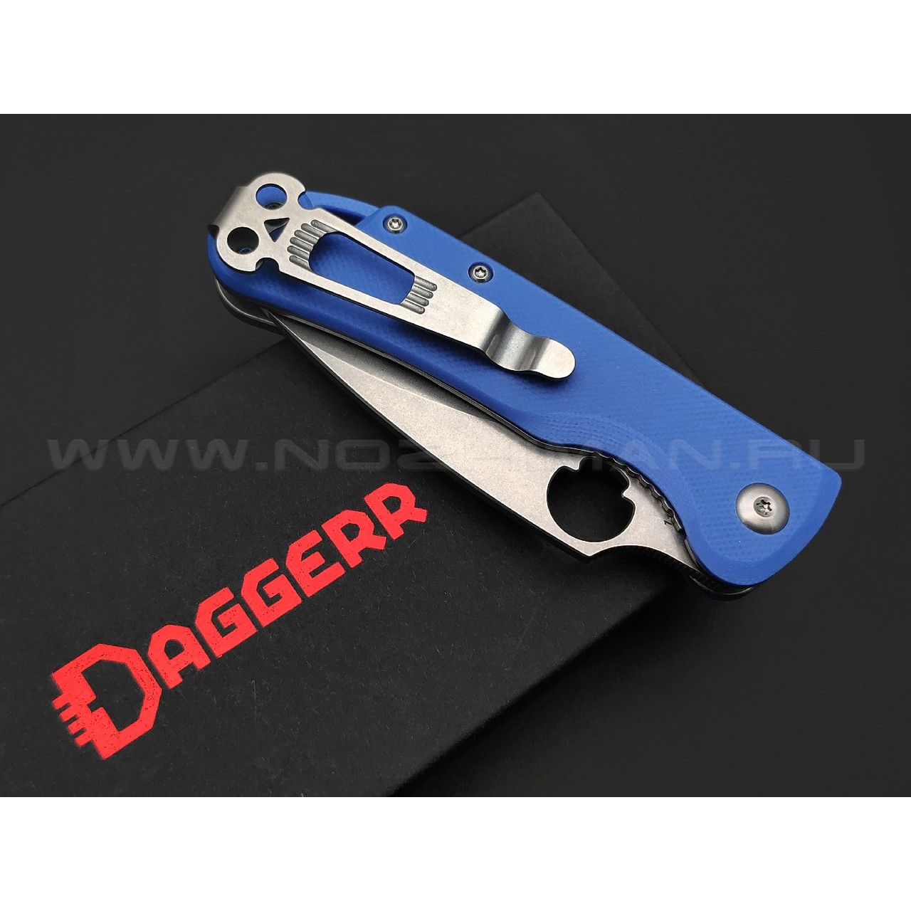 Daggerr нож Sting Mini Blue SW сталь D2 стоунвош, рукоять G10 blue