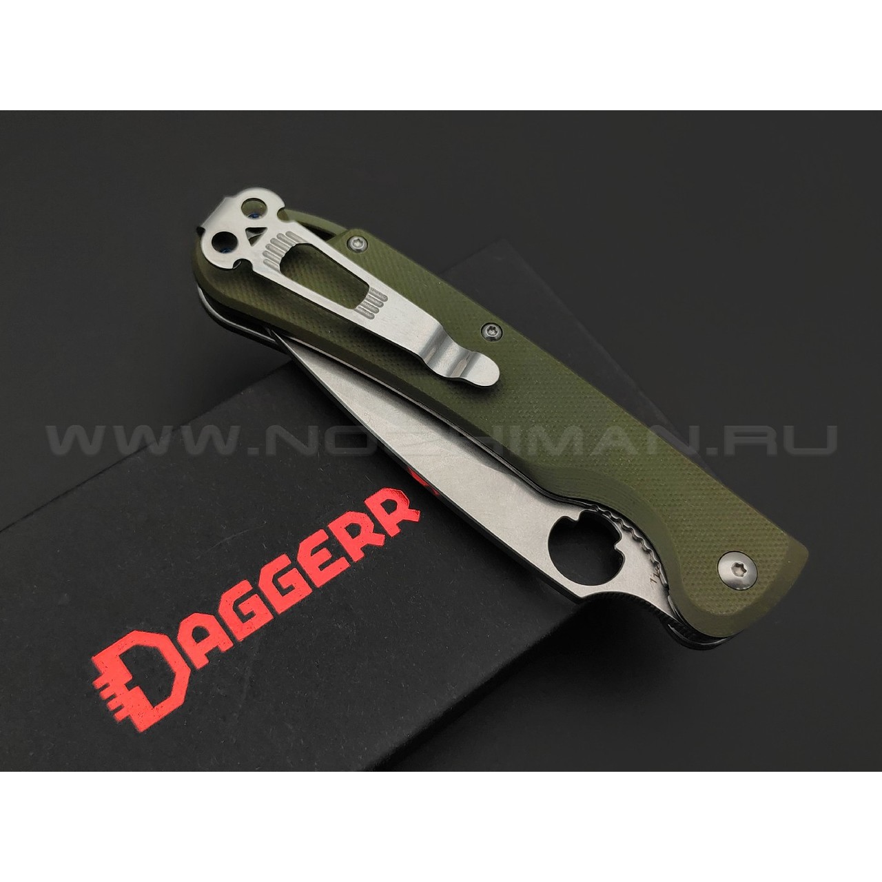 Daggerr нож Sting Olive SW сталь D2 стоунвош, рукоять G10 olive