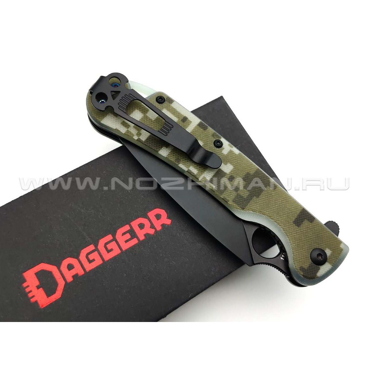 Daggerr нож Arrow Flipper сталь D2 DLC, рукоять G10 camo