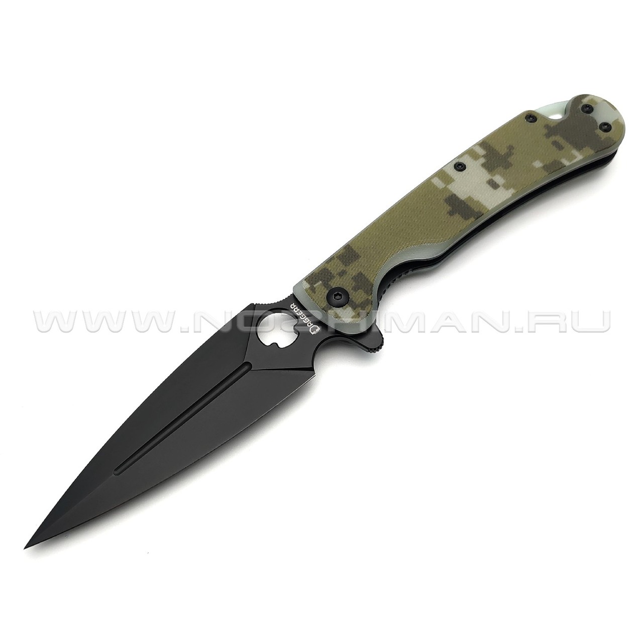 Daggerr нож Arrow Flipper сталь D2 DLC, рукоять G10 camo