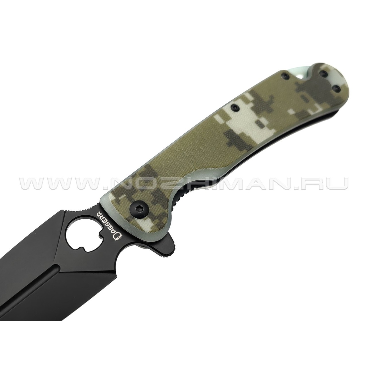 Daggerr нож Arrow Flipper сталь D2 DLC, рукоять G10 camo